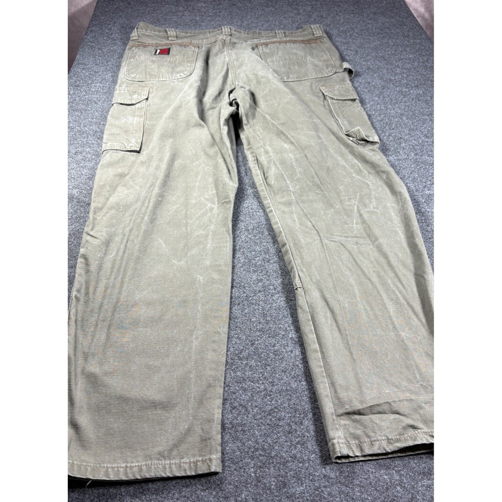 Wrangler Pants Men 40x34 Green RIGGS WORKWEAR Carpenter Cargo Ripstop Utility - Picture 6 of 13